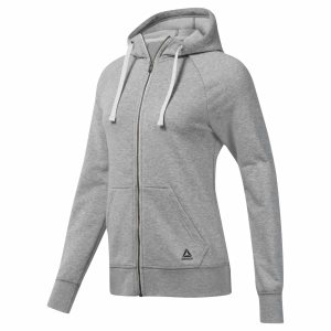 Reebok Training Essentials French Terry Kapuzenpullover Damen - Grau - DE 129-HWQ